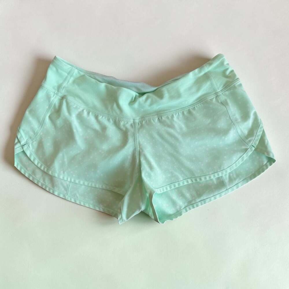 Lululemon Speed Short Polka Dot Mint Green Size 6